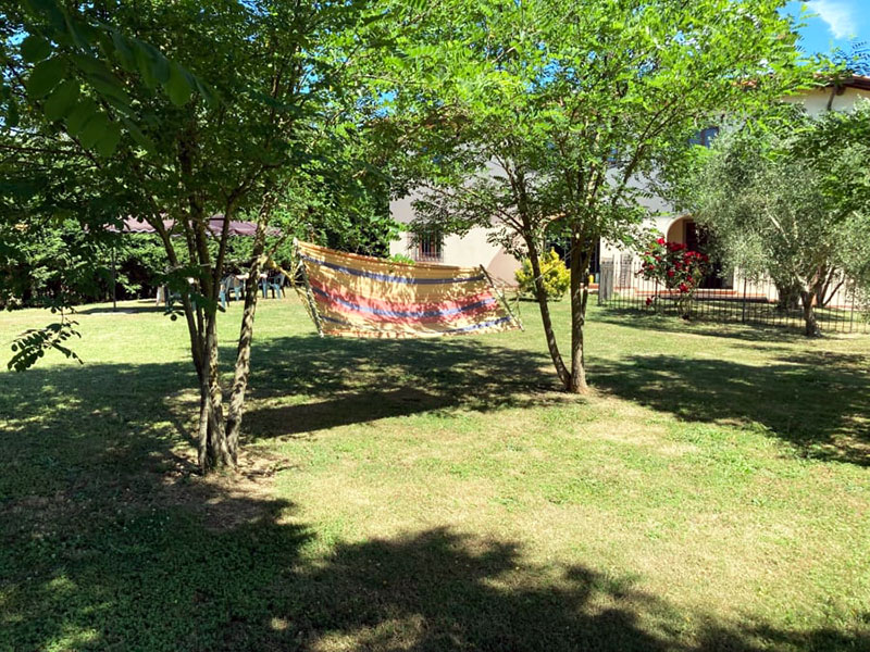 Giardino con amaca